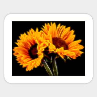 Two Sunflowers Sticker